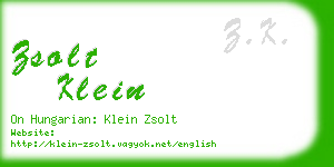 zsolt klein business card